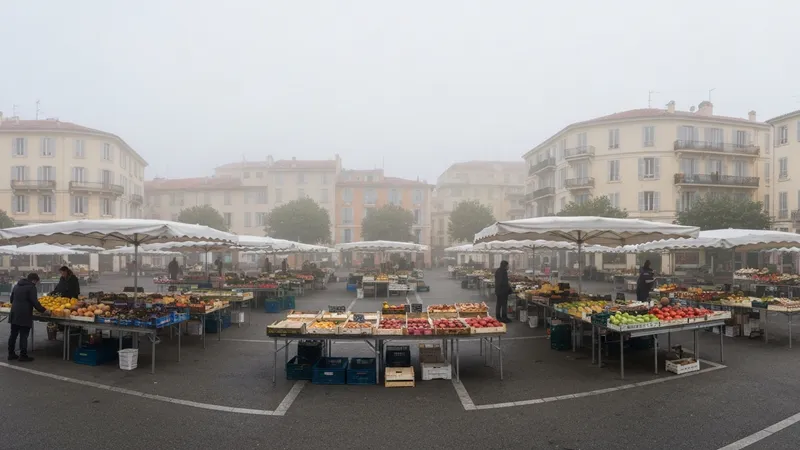 Le marché local de Nice Lingostière